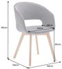 riess-ambiente Polsterstuhl NORDIC STAR antik grau – Microfaser, Massivholz-Beine, mit Armlehne (Einzelartikel, 1 St), Industrial Design mit Sitzkomfort – ideal für Dein Loft-Esszimmer Bild 4
