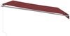 vidaXL Markise Manuell mit LED Weinrot 450x350 cm 3214987 Bild 5
