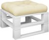 Palettensofa-Kissen Creme 50 x 50 x 12 cm Bild 3