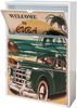 Schuhkipper >TWIN< in Weiß mit Cuba-Motiv, MDF weiß - 58x128,5x25cm (BxHxT) Bild 2