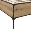 vidaXL Bettrahmen Kunsthandwerk Eiche 80 x 200 cm Holzwerkstoff 8009124 Bild 5