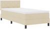 vidaXL Boxspringbett mit LED-Lichtleisten Creme 90 x 190 cm Stoff 3342252 Bild 2