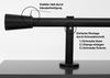 Deco-Raum® Gardinenstange Style Endstück Kegel 25mm | Länge: 290cm | Material: Metall | Farbe: Schwarz Bild 2