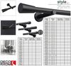 Deco-Raum® Gardinenstange Style Endstück Kegel 25mm | Länge: 290cm | Material: Metall | Farbe: Schwarz Bild 3
