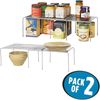 Küchenregal Teleskop silber ausziehbar Geschirrregal 2er Set Metall Rack mDesign Bild 4