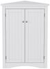 Flieks Eckschrank (1-St, B61,5xT34,5xH90 cm) Badkommode Mehrzweckschrank Eckkommode mit 3 Fächern Weiß Bild 3