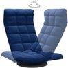 vidaXL Bodenstuhl Drehbar Blau Samt 336563 Bild 5