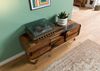 TV-Board Sheesham 134 x 40 x 48 dunkelbraun lackiert MAILAND #225 Bild 4