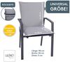 LILENO HOME Polsterauflage Gartenstuhl Niedriglehner Auflage, bequeme Sitzauflage für Gartenmöbel, (1 St, 1er Set), Polsterauflage Silber, Sitzpolster für Klappstühle Bild 2