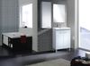 Dmora Alcott Wandschrank, Badezimmersäulenschrank mit 1 Tür, Hängewandschrank mit 1 Regal, 30x25h85 cm, Glanzweiß Bild 4