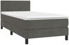 vidaXL Boxspringbett mit Matratze & LED Dunkelgrau 90x190 cm Samt 3134256 Bild 3