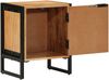 vidaXL Nachttisch Braun 40 x 30 x 50 cm Massivholz Akazie und Metall 374104 Bild 2