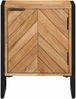 vidaXL Nachttisch Braun 40 x 30 x 50 cm Massivholz Akazie und Metall 374104 Bild 5