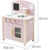 roba Spielküche - Holz - Kinderküche mit Zubehör - 2 Kochstellen, Spüle, Wasserhahn - Natur / Rosa Bild 4