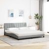 vidaXL Bett mit Matratze "Hanko" Hellgrau 180x200 cm Stoff 3310545 Bild 3