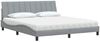 vidaXL Bett mit Matratze "Hanko" Hellgrau 180x200 cm Stoff 3310545 Bild 4