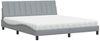 vidaXL Bett mit Matratze "Hanko" Hellgrau 180x200 cm Stoff 3310545 Bild 2