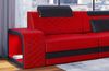 Ecksofa Berlin L Form - Echtleder - rot-schwarz - Rechts Bild 5