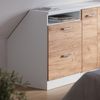 Küchenschrank für Dachschrägen R-Line Goldkraft Eiche 60 cm mit 2 Schubladen, Schrankkorpus 60 cm Tiefe Vicco Bild 4