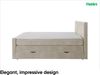 MEBLINI King Boxspringbett VARANO 120x200 cm mit Bettkasten – H3/Beige Samt Polsterbett - Gepolstert Doppelbett mit Matratze und Topper - Polsterbett mit Stauraum - Bett mit Kopfteil – Stauraumbett Bild 3