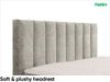 MEBLINI King Boxspringbett VARANO 120x200 cm mit Bettkasten – H3/Beige Samt Polsterbett - Gepolstert Doppelbett mit Matratze und Topper - Polsterbett mit Stauraum - Bett mit Kopfteil – Stauraumbett Bild 5