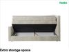 MEBLINI King Boxspringbett VARANO 120x200 cm mit Bettkasten – H3/Beige Samt Polsterbett - Gepolstert Doppelbett mit Matratze und Topper - Polsterbett mit Stauraum - Bett mit Kopfteil – Stauraumbett Bild 4