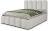 Polsterbett Aura - Bettkasten mit Gasdruckfedern - Doppelbett mit Lattenrost, Bett mit Polsterkopfteil, Bettgestell, Schlafzimmer, Bouclé-Stoff (180 x 200 cm, Weiß (Coral 70)) Bild 2