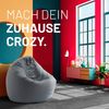 Lumaland 'Drops' Sitzsack, 2 in 1 Funktion, ESP-Füllung, Grau, 300 l Bild 3