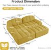 Modulares Sofa aus Granuliertem Fleece, 32D Schaum, flexibel kombinierbar, 210x165x79 cm, Gelb Bild 3