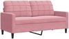 vidaXL 3-tlg. Sofagarnitur mit Kissen und Nackenrollen Rosa Samt 3278504 Bild 5