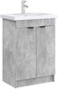 vidaXL Unter dem Waschbecken Badschrank Betongrau 78,5 x 37,5 x 81 cm 890107 Bild 3