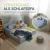 Juskys Kindersofa Kayo –Cord, modular & weich, Sofa für Kinderzimmer & Spielzimmer, sicher, flexibel, pflegeleicht, mit abnehmbaren Bezügen – Hellblau Bild 2