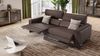 Sofanella 2-Sitzer MARA Ledercouch Relaxsofa Sofa in Grau Bild 4