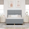 vidaXL Bettgestell mit Kopfteil Hellgrau 160 x 200 cm Stoff 3344739 Bild 3