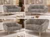 Polstersofa PIRS 2 Skandinavisches Sofa 2-Sitzer, Sofa mit Wellenfederung, Breite 140 cm, Buche Füße Hoher Sitzkomfort - Hellbraun Cord Bild 2