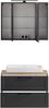 Badezimmer-Set >Lyon< (2-tlg.) in matt-grau, Graphit - 80x195x47cm (BxHxT) Bild 3