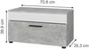 Wohnzimmerschrank Berno Beton/Weiß 70.8 x 38.9 cm mit Klapptür Vicco Bild 2