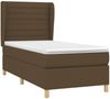 vidaXL Boxspringbett mit Matratze Dunkelbraun 90x190 cm Stoff 3128568 Bild 3
