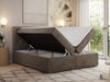 Boxspringbett, Modern Bett mit Multipocket-Matratze und zwei Bettkästen - JASIR - 200 x 200 cm - Braun Velvet - H3 Bild 2
