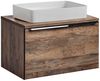 Waschtischunterschrank 80cm mit Keramik-Waschbecken PUEBLA-56 Vintage Oak, B/H/T ca. 80,4/59,5/46 cm Bild 2