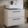 Waschbeckenunterschrank Florence 60 x 35 cm Cashmere - Hängender Badezimmerschrank mit 2 Schubladen Bild 2