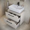Waschbeckenunterschrank Florence 60 x 35 cm Cashmere - Hängender Badezimmerschrank mit 2 Schubladen Bild 4