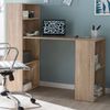 Schreibtisch WL5.693 mit Regal 120 x 120 x 53 cm Sonoma Holz Modern, Schreibtischregal Ablagefächer PC Tisch, Computertisch mit Ablage, Design Tisch Büro mit Aufbewahrung Bild 2