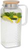 Glaswerk Livenza Wasserkrug 1,5 Liter Borosilikatglas Edelstahlsieb Deckel Transparent Bild 2