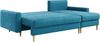 Ecksofa - L-form mit Schlaffunktion und Bettkasten - LANG - Hellblau Mikrofaser Bild 3