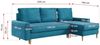 Ecksofa - L-form mit Schlaffunktion und Bettkasten - LANG - Hellblau Mikrofaser Bild 5