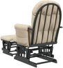 vidaXL Schaukelsessel mit Hocker Gleitend Cremeweiß Stoff 351668 Bild 5