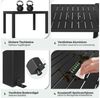 GUNJI Gartenstuhl Stapelstühle, Bequem, Korrosionsbeständigkeit Garten-essgruppe (verstärkter Alu-Outdoorstuhl, max Belastung 160 kg, stapelbar, leicht, Doppellagiger Sitzstoff), Aluminium-Gartentisch mit Klappbarer Tischplatte bis 100kg Bild 4