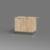 Livinity® Waschbeckenunterschrank ATERNO, Viking Oak, 60x63 cm mit 2 Türen Bild 2