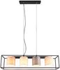 LED Balkenpendelleuchte mit vier Stoffschirmen, Breite 100cm Bild 4